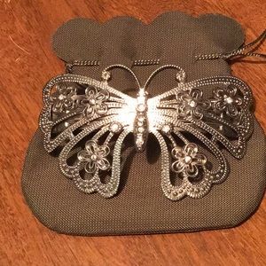 Butterfly hair barrette with crystals